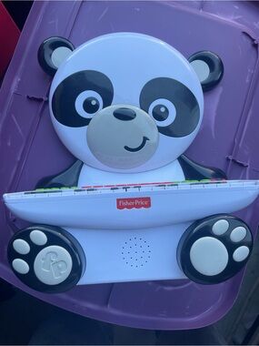 Fisher-Price Panda Musical Keyboard Toy - White, Black, Green, Red
